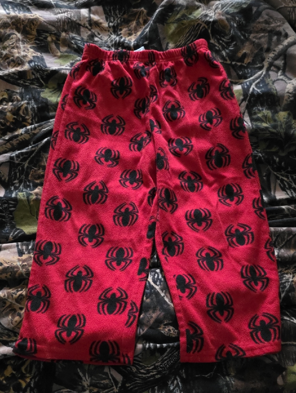 Kids Red Spiderman Fleece Pajama Pants